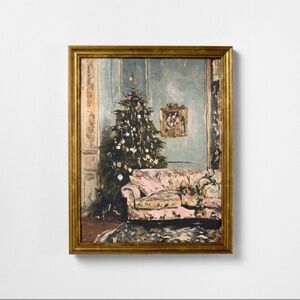 11"x14" Moody Christmas Scene Framed Wall Art - Threshold with Studio McGee 2025